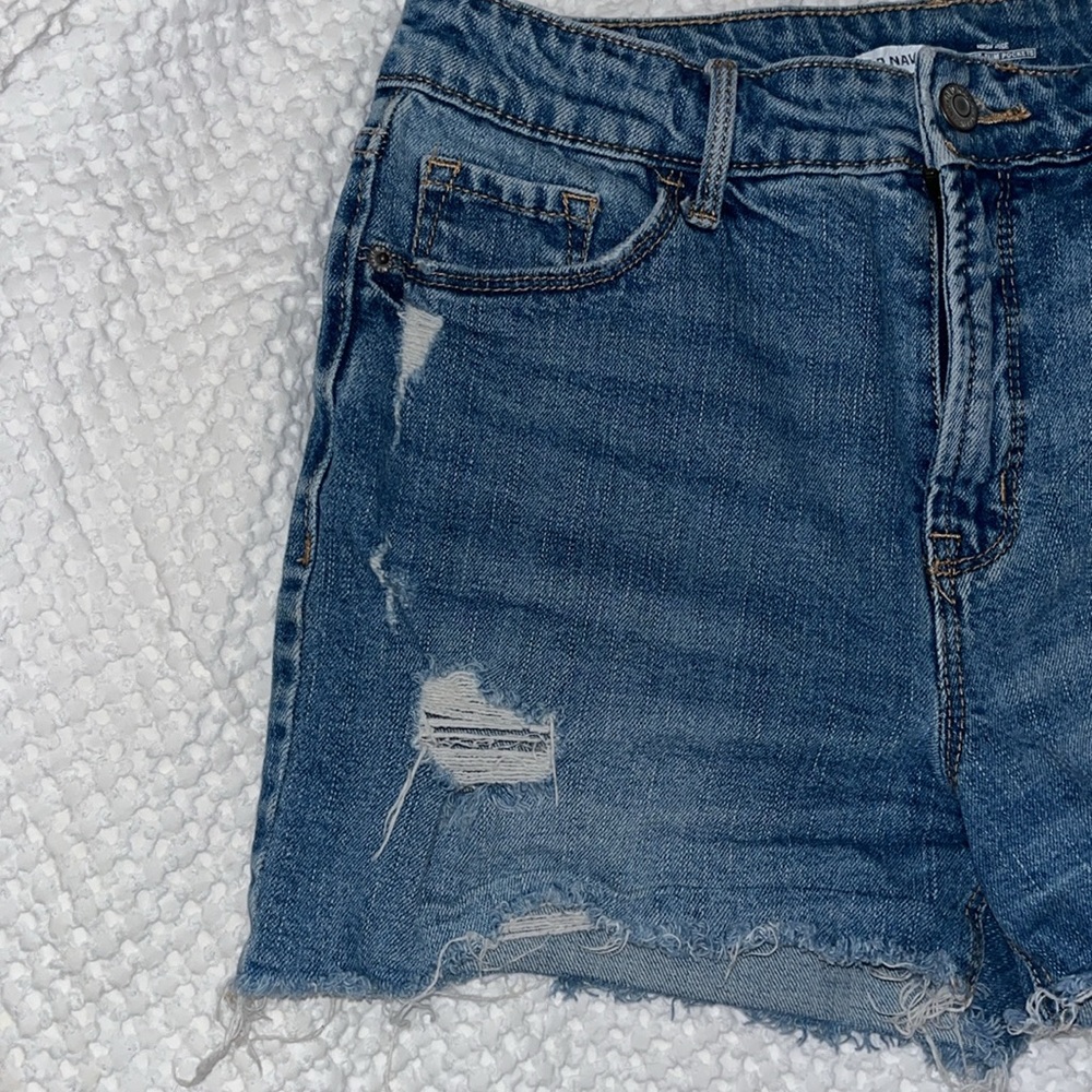 High Rise Denim Shorts - Picture 3 of 5